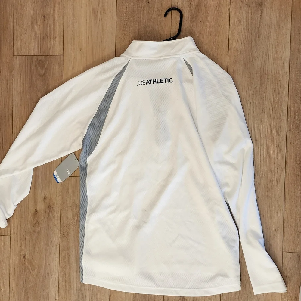 Alo Yoga White and Gray Long Sleeve Top - Picture 3 of 5